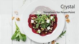  Presentation with agriculture sugar beet - Presentation theme enhanced with foo - beet carpaccio background and a  colored foreground