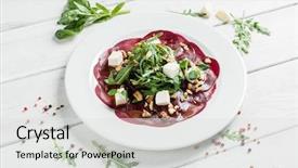  Presentation with agriculture sugar beet - Presentation theme consisting of foo - beet carpaccio background and a  colored foreground