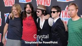  Presentation with honors - Slide set featuring foo-fighters-at-the-2008 background and a wine colored foreground