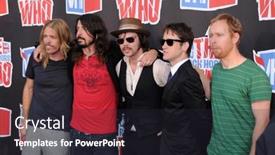  Presentation with honors - Cool new PPT theme with foo-fighters-at-the-2008 backdrop and a wine colored foreground