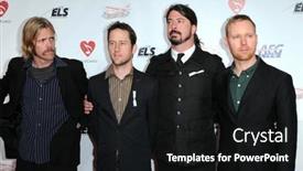  Presentation with gala - Amazing PPT layouts having foo-fighters-at-the-2009 backdrop and a black colored foreground