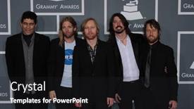  Presentation with fighters - PPT theme consisting of foo-fighters-at-the-54th background and a dark gray colored foreground