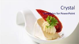  Presentation with cheese - PPT theme having finger food - cheese hors d'oeuvre background and a  colored foreground