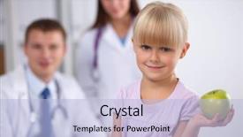  Presentation with child medicine - Cool new presentation theme with emergenvy food - child and medicine concept backdrop and a  colored foreground