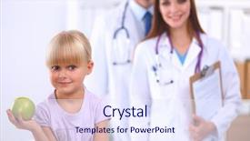  Presentation with child medicine - Amazing presentation having emergenvy food - child and medicine concept backdrop and a sky blue colored foreground