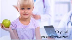  Presentation with child medicine - PPT theme enhanced with emergenvy food - child and medicine concept background and a  colored foreground