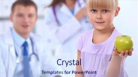  Presentation with child medicine - PPT theme having emergenvy food - child and medicine concept background and a sky blue colored foreground