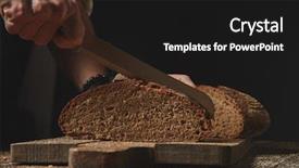  Presentation with dry pineapple close up many - Colorful PPT theme enhanced with free whole food - close-up of a man's hands backdrop and a black colored foreground