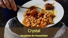  Presentation with bin - PPT theme featuring food - closeup of a young caucasian background and a tawny brown colored foreground