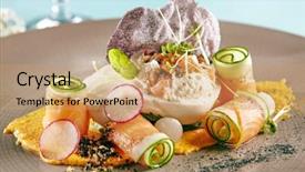  Presentation with mexican food delicious taco shells - Presentation theme with food - delicious salad with smoke background and a coral colored foreground