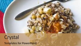  Presentation with favorite food - Audience pleasing theme consisting of favorite food - 'kushari'- a popular egyptian rice backdrop and a yellow colored foreground