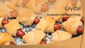 Presentation with pigs - Amazing theme having finger food - pigs in the blanket backdrop and a yellow colored foreground