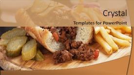  Presentation with ground beef - Cool new slide deck with fry s food - sloppy joe's ground beef sandwich backdrop and a coral colored foreground