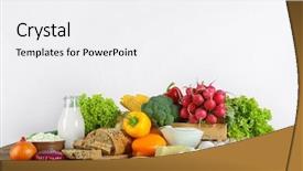  Presentation with dairy products - Amazing PPT layouts having food - vegetables and dairy products backdrop and a white colored foreground