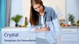  Presentation with allergy food - Cool new presentation theme with food - woman with dairy allergy backdrop and a light blue colored foreground