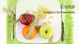  Presentation with diet - Cool new presentation theme with food addactive - diet concept fruits and vitamins backdrop and a soft green colored foreground