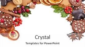  Presentation with food additives - Amazing slide set having food additives - christmas frame of cookie berries backdrop and a white colored foreground