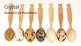  Presentation with food additives - PPT theme consisting of food additives - different types of sugar background and a lemonade colored foreground