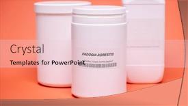  Presentation with food supplements - PPT theme featuring food-additives-nutritional-supplements-microelements background and a lemonade colored foreground