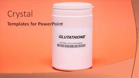  Presentation with food supplements - Theme having food-additives-nutritional-supplements-microelements background and a coral colored foreground