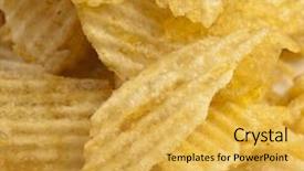  Presentation with chips and salsa - Audience pleasing PPT theme consisting of food advertisments - closeup of chips backdrop and a  colored foreground
