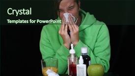  Presentation with allergy food - Audience pleasing PPT theme consisting of food allergy - cold flu season backdrop and a wine colored foreground