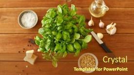  Presentation with culinary - Amazing slide set having food-and-culinary-concept-parmesan backdrop and a tawny brown colored foreground