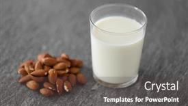  Presentation with lactose - Amazing slide deck having food-and-dairy-products-concept backdrop and a dark gray colored foreground