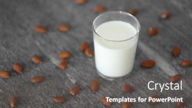  Presentation with lactose - Presentation theme featuring food-and-dairy-products-concept background and a dark gray colored foreground