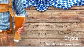  Presentation with trousers - Theme enhanced with food and drinks are served background and a coral colored foreground