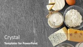  Presentation with food chicken - Colorful presentation theme enhanced with food-and-eating-concept-close backdrop and a gray colored foreground