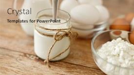  Presentation with food chicken - Beautiful slide deck featuring food-and-eating-concept-close backdrop and a soft green colored foreground