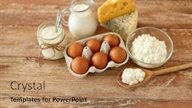  Presentation with food chicken - Slides featuring food-and-eating-concept-close background and a coral colored foreground