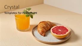  Presentation with peppermint - PPT layouts consisting of food-and-eating-concept-glass background and a coral colored foreground