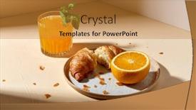  Presentation with peppermint - Colorful presentation enhanced with food-and-eating-concept-glass backdrop and a gold colored foreground