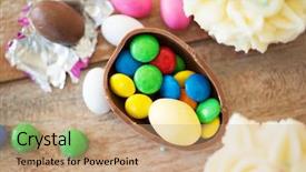  Presentation with vietnamese food for tet holiday - PPT theme having food and holidays concept - half background and a coral colored foreground