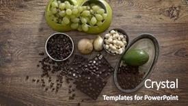  Presentation with food poisoning - Colorful presentation design enhanced with food and ingredients toxic backdrop and a tawny brown colored foreground