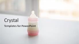  Presentation with infant nutrition - Slides having food and nutrition concept - infant background and a  colored foreground