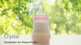  Presentation with baby food - PPT theme enhanced with food-and-nutrition-concept-infant background and a blonde colored foreground