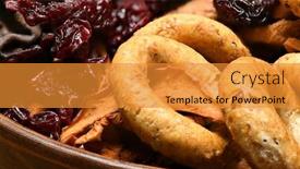  Presentation with dried food - Audience pleasing presentation theme consisting of food-as-a-background-whole backdrop and a gold colored foreground