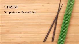  Presentation with chopsticks - Cool new presentation theme with japanese food - chopsticks and bamboo mat backdrop and a lemonade colored foreground