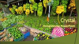  Presentation with sri lanka - Amazing PPT theme having food thailand - lot of tropical fruits backdrop and a tawny brown colored foreground