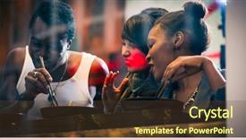  Presentation with black women - Slide deck consisting of latin people eating late background and a tawny brown colored foreground