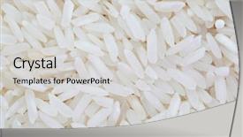  Presentation with rice grain - PPT theme consisting of food background grain white rice background and a light gray colored foreground