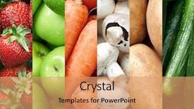  Presentation with healthy food college - Audience pleasing slides consisting of food background raw fresh fruit backdrop and a coral colored foreground