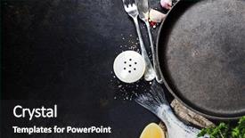  Presentation with food fish - Slide set consisting of food background with fish background and a dark gray colored foreground