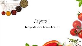  Presentation with free cooking - Cool new slides with food-background-with-free-space backdrop and a white colored foreground
