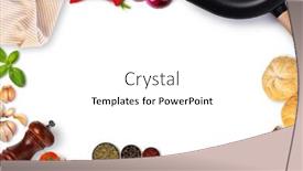  Presentation with free cooking - Colorful PPT layouts enhanced with food-background-with-free-space backdrop and a white colored foreground