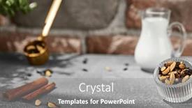  Presentation with spices - Theme enhanced with food-background-with-spices background and a gray colored foreground