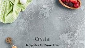  Presentation with textile - Slide deck enhanced with food-background-with-textile background and a light gray colored foreground